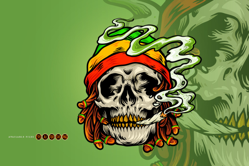 weed-skull-smoke-cannabis-jamaican-hat