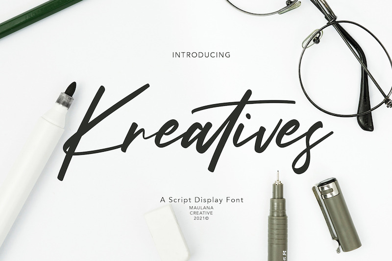 kreatives-script-display-font