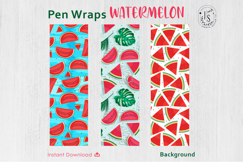 watermelon-fruit-pen-wraps-png-file-set