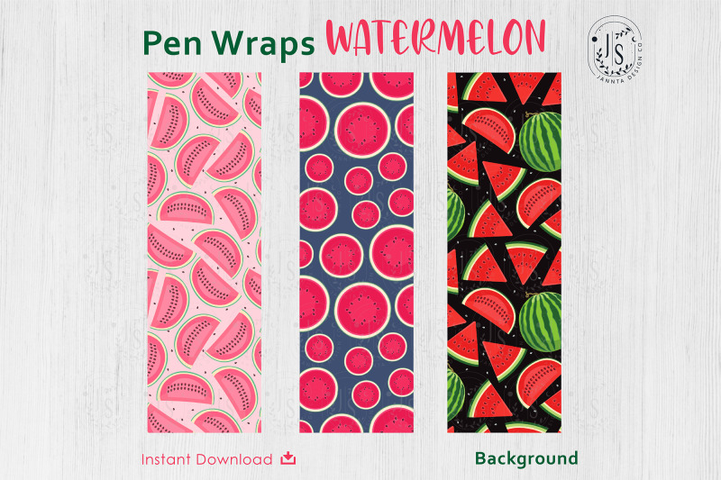 watermelon-fruit-pen-wraps-png-file-set