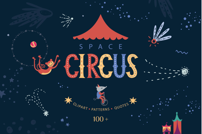 space-circus-graphic-set