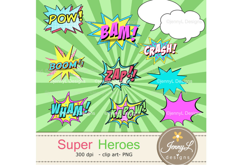 super-hero-digital-papers-amp-clipart
