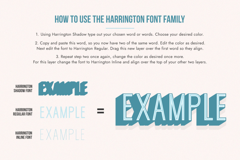 harrington-font-family-3d-fonts-logo-fonts-font-family