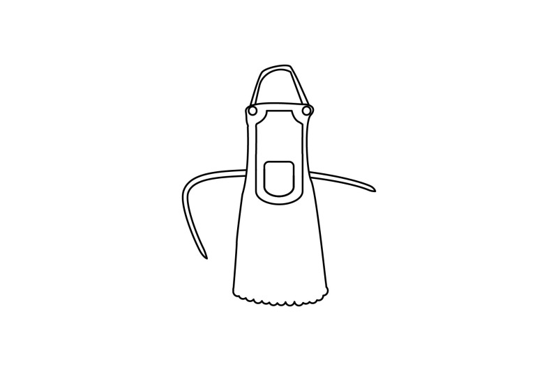 kitchen-apron-outline-flat-icon