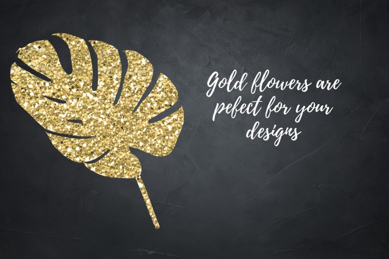 gold-glitter-floral-clip-arts