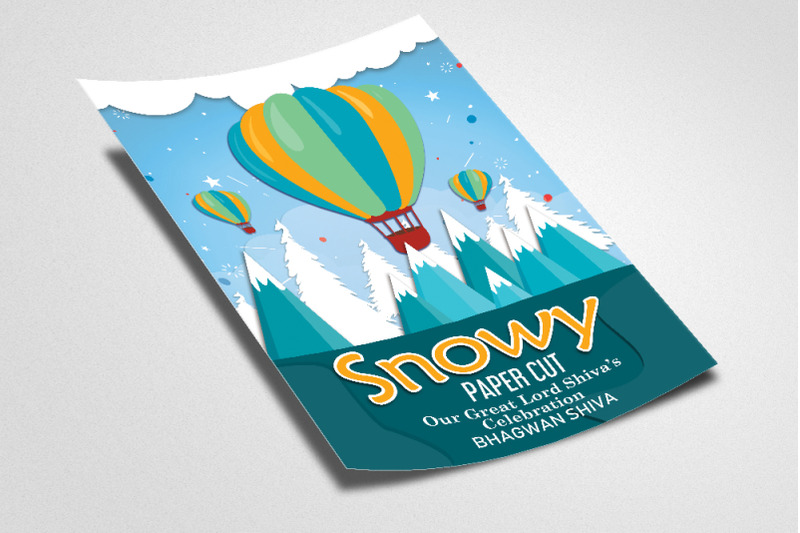 snowy-paper-cut-style-flyer-template