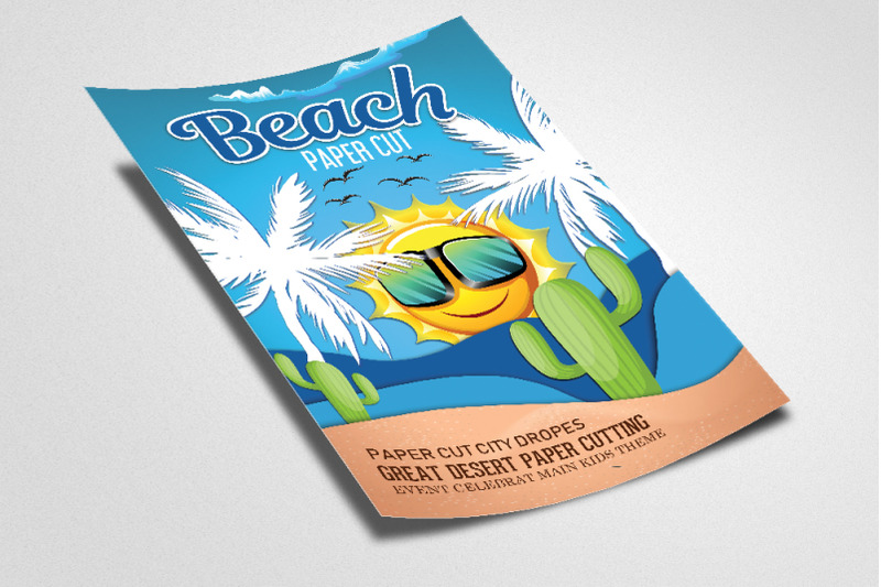 beach-paper-cut-style-flyer