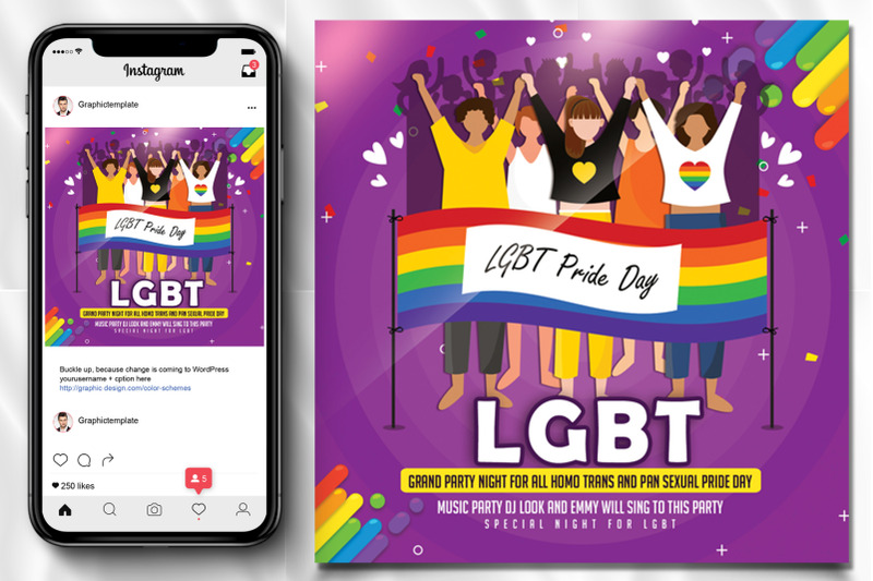 lgbt-pride-day-square-flyer-poster