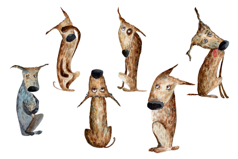 watercolor-collection-of-dogs