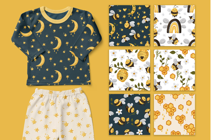 honey-bee-clipart-and-patterns-pack
