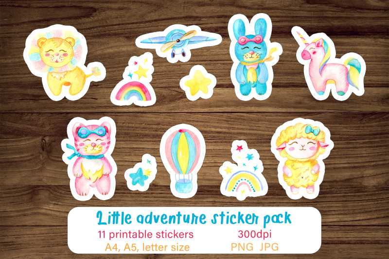 printable-stickers-for-kids-cartoon-sticker-pack-set-png