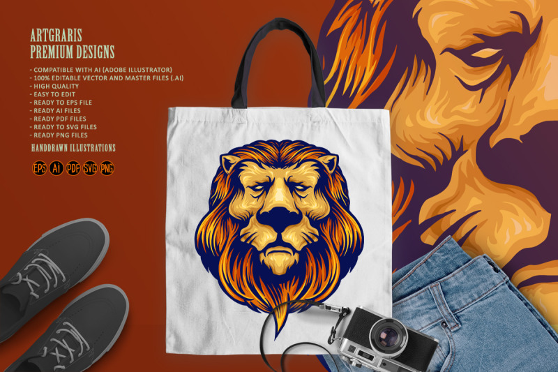 cool-head-lion-logo-mascot-clipart-svg