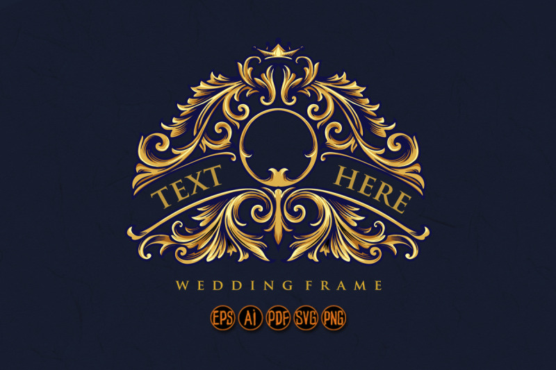 gold-frame-luxury-wedding-ornate-svg