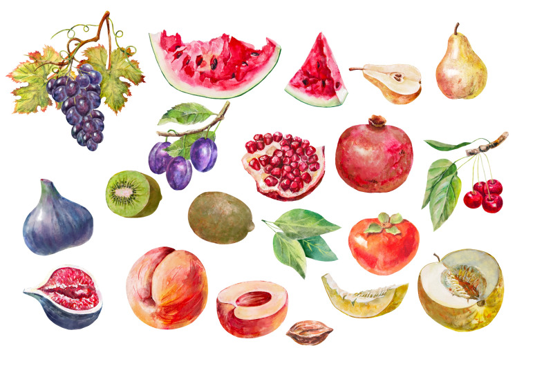 fruits-watercolor-clipart-food-clipart-for-printable