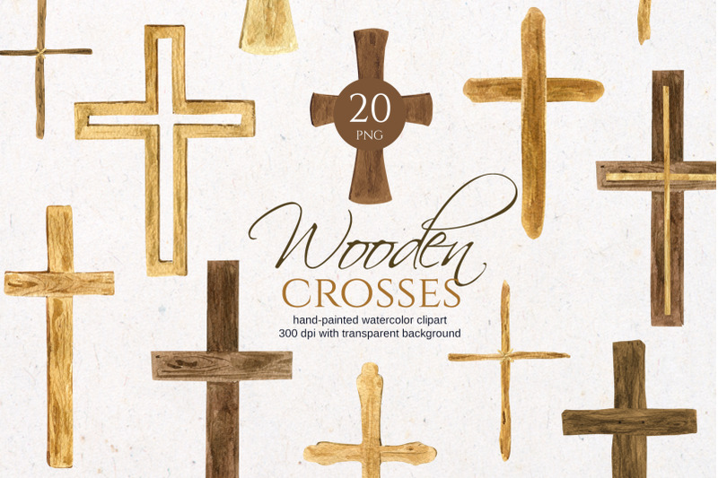 watercolor-wooden-crosses
