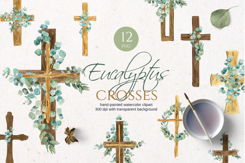 eucalyptus-wooden-watercolor-cross