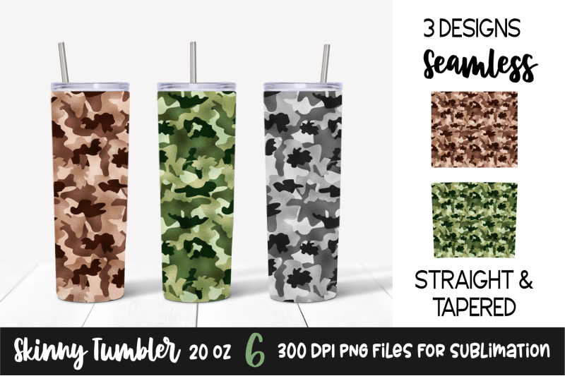 military-camouflage-foil-skinny-tumbler-sublimation-designs