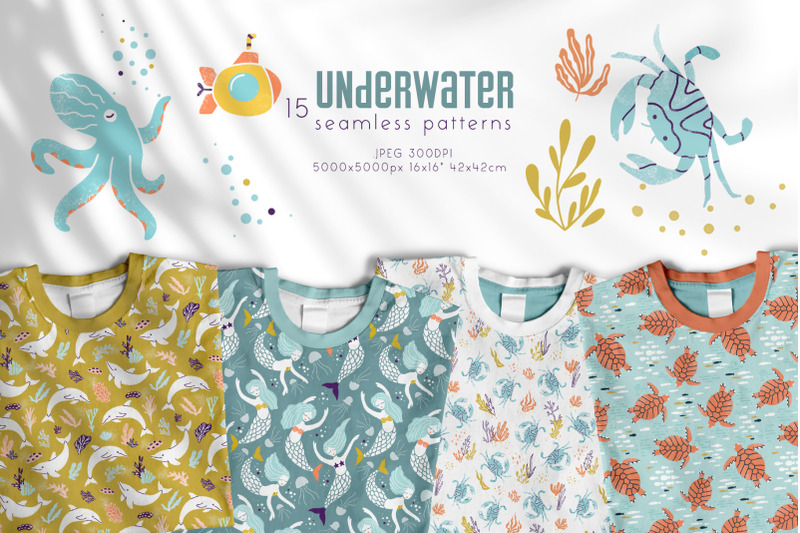underwater-seamless-patterns-collection