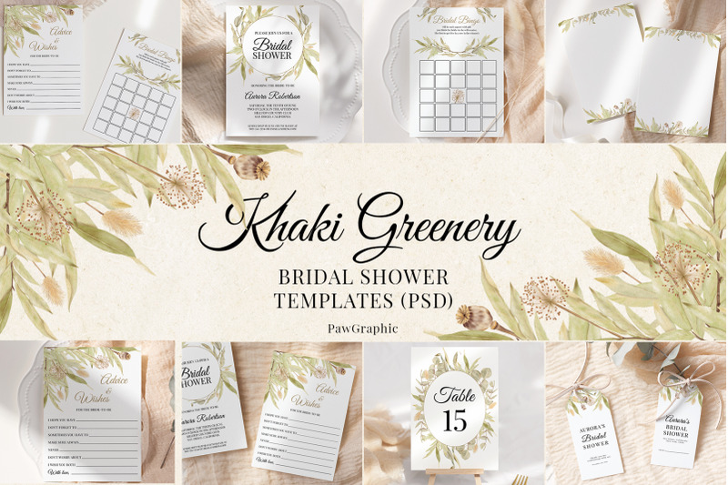 greenery-bridal-shower-templates-cards-boho-invitation-suit