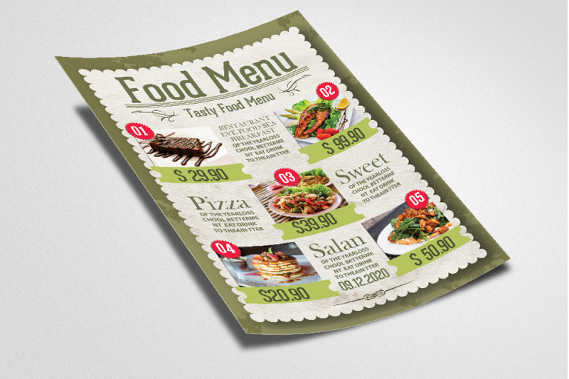 food-menu-flyer-template