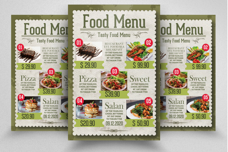 food-menu-flyer-template