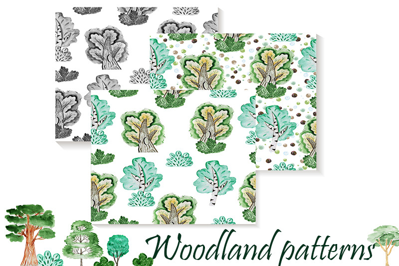 woodland-patterns-forest-seamless-digital-papers