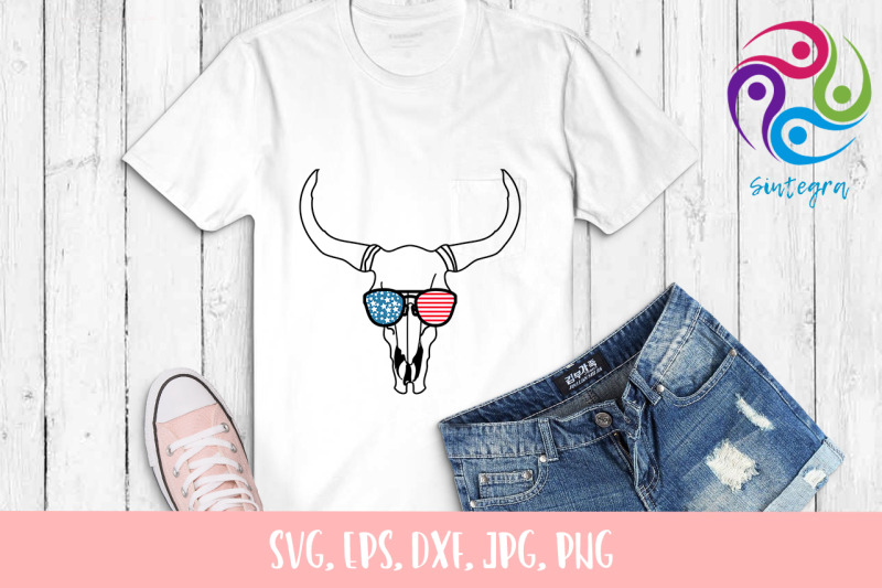 4th-of-july-cow-skull-with-sunglasses-usa-america