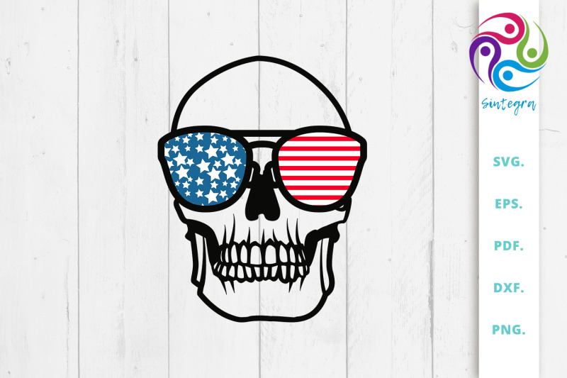 4th-of-july-skull-with-sunglasses-usa-america