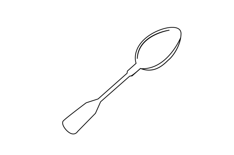 kitchen-spoon-outline-flat-icon