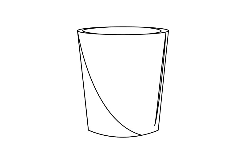 kitchen-plastic-cups-outline-flat-icon