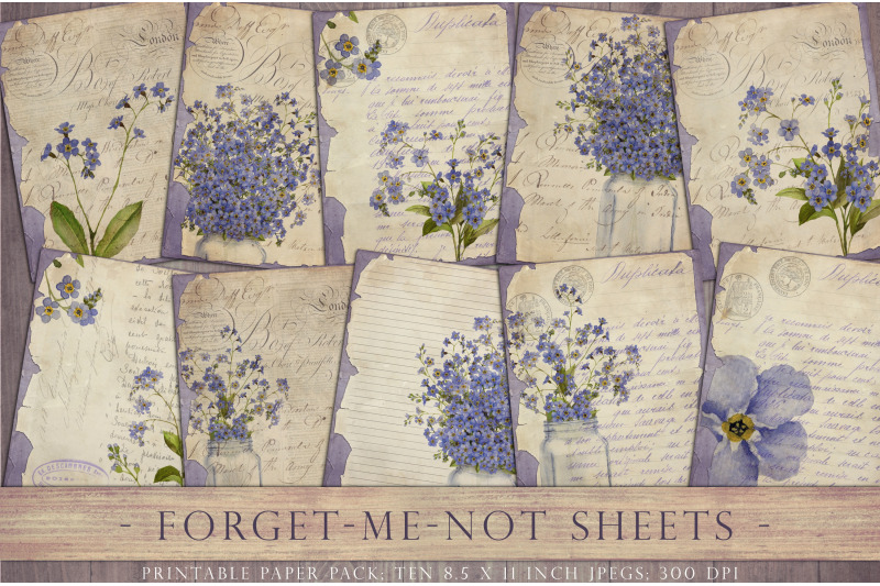 vintage-flower-junk-journal-sheets