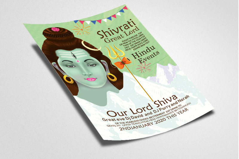 shiva-hindu-lord-flyer-template
