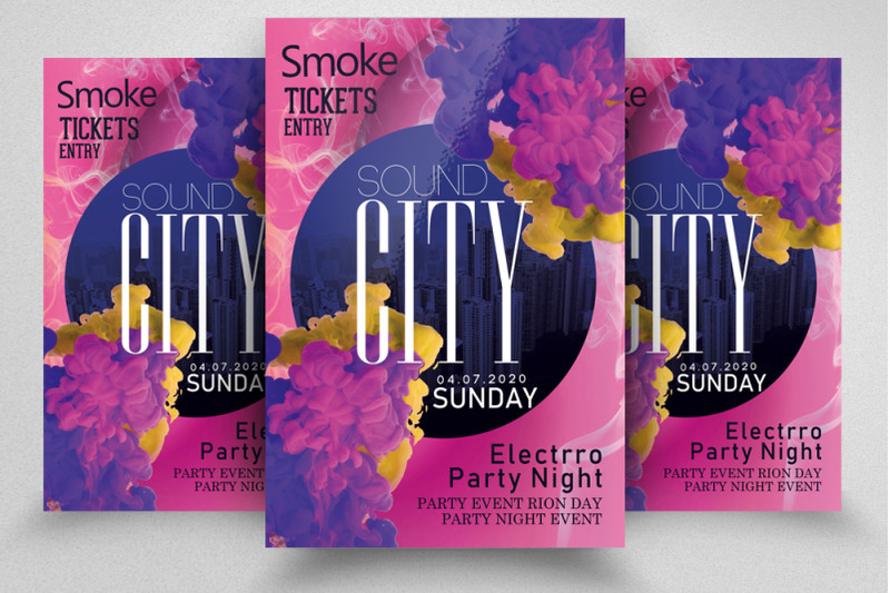 city-electro-party-flyer-poster