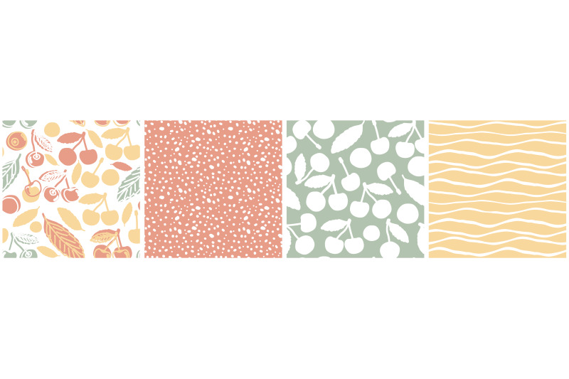 set-of-vector-summer-pastel-seamless-patterns-of-cherries-dots-waves