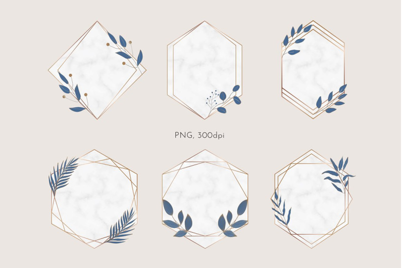 marble-with-leaves-frames