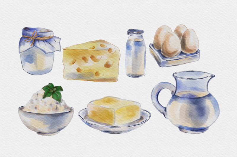 dairy-products-watercolour-clipart