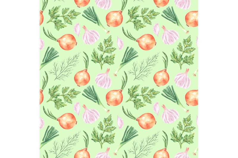 greens-onions-garlic-vegetables-watercolor-seamless-pattern
