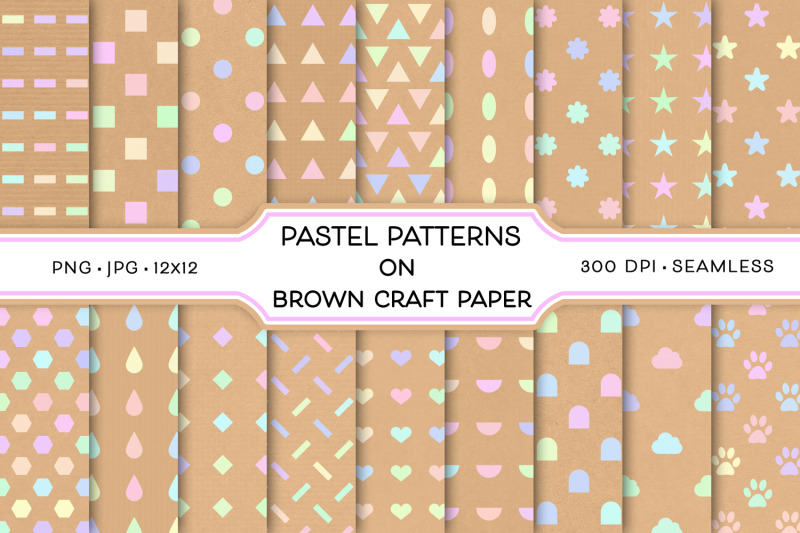 pastel-patterns-on-brown-craft-paper