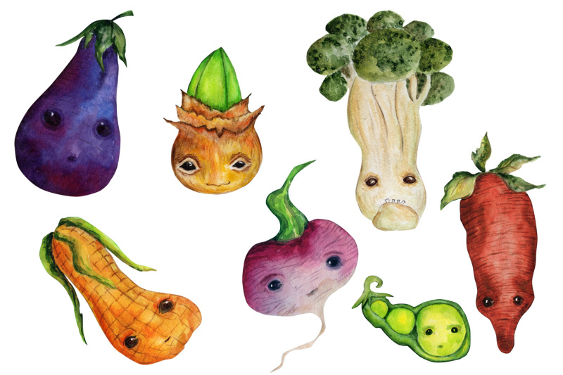 vegetables-watercolor-set