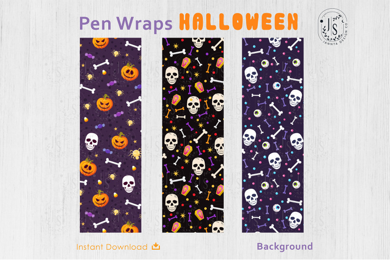 halloween-skull-and-bone-pen-wraps-png-file-set