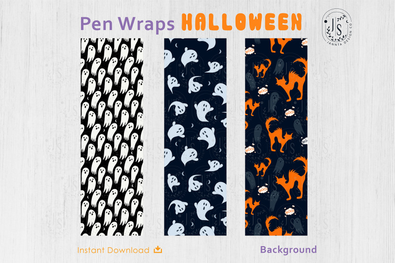 halloween-ghost-and-spooky-cat-pen-wraps-png-file-set