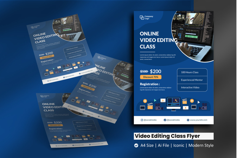 online-class-video-editing-flyer-template