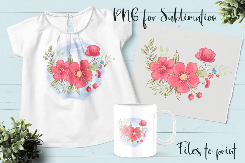 red-flowers-sublimation-design-for-printing
