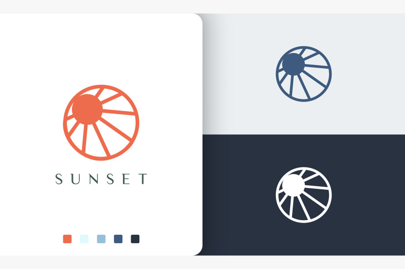 circle-sun-or-sea-logo-modern-style