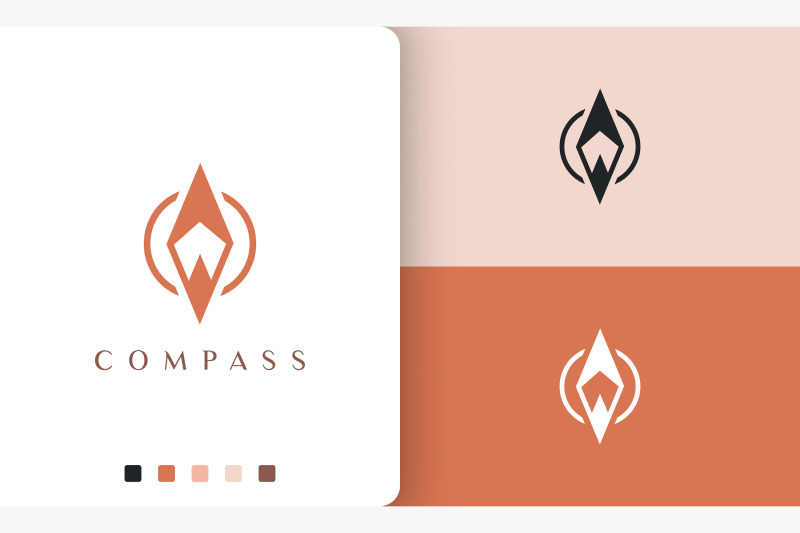 backpacker-or-compass-logo-simple-style