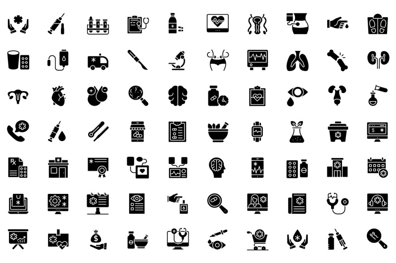 140-medical-solid-icons-pack