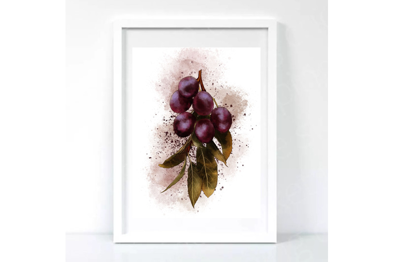 plums-watercolor-print-watercolor-fruit-print