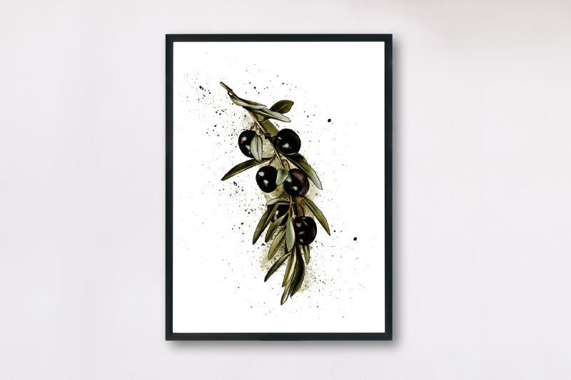 olive-art-print-olives-watercolor-print