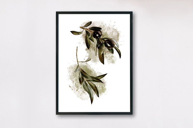 olive-art-print-olives-watercolor-print