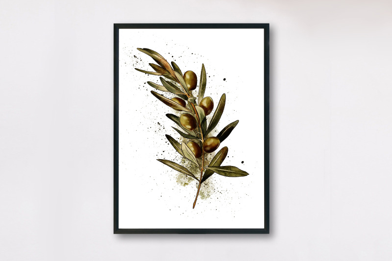 olive-art-print-olives-watercolor-print